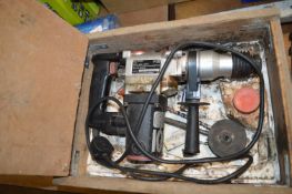 Wooden Box Containing Ferm SDS Hammer Drill