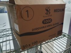* 9 x 100 Medium Disposable Gloves