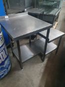 * Stainless Steel Bench with Space For Countertop Appliance