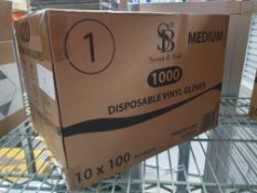 * 10 x 100 Medium Disposable Gloves