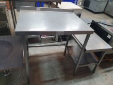 * Stainless Steel Bench with Space For Countertop Appliance