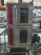 * Blodgett Double Stack Electric Convection Ovens On Stainless Steel Stand