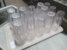 * 30 x 12oz Old Fashioned Plastic Glasses