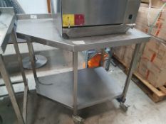 * Stainless Steel Bench On Castors