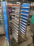 * 24 Shelf Stainless Steel Tray Trolly