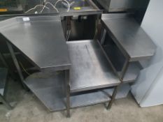 * Stainless Steel Bench with Space For Countertop Appliance