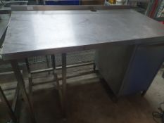 * Stainless Steel Bench With Cupboard