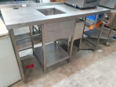 * Stainless Steel Bar Unit with Cold-well Sink
