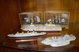 Model Cruise Liners and Sailing Ships
