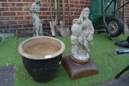 Garden Planter, and Statue