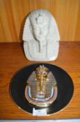 Tutankhamun Bust and Wall Plate