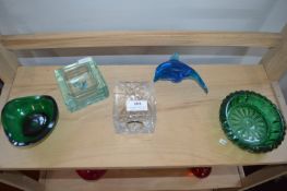 Glass Items, Clock, etc.