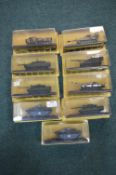 Nine Diecast Model Tanks