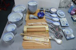 Chinese Tableware Including Rice Bowls, Chopsticks
