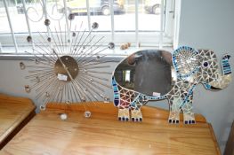 Mirror and a Wall Clock