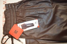 *Hilary Radley Lady’s Chocolate Leather Look Trousers Size: M