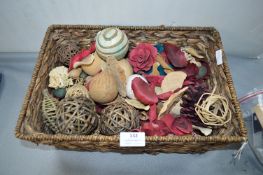 basket of Dried Flowers and Seed Pods etc.