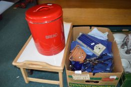 Kitchenware Including Cutlery, Bread Bin, and a Be