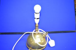 Brass Paraffin Lamp Converted to Electric