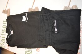 *Clavin Klein Long Sleeve Jogger Set in Black Size: S