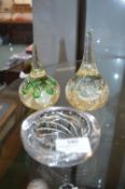 Three Glass Paperweights