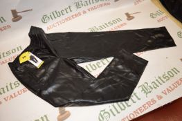 *Hilary Radley Lady’s Black Leather Look Trousers Size: S
