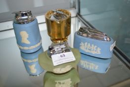 Three Wedgwood Jasper Ware Lighters plus Novelty B