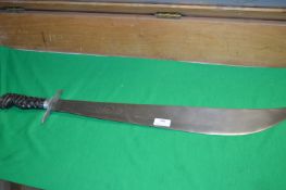 Decorative India Saber with Carved Wooden Handle