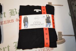 *Jach Girlfriend Lady’s 2pc Super Soft Knitwear Set in Black Size: M