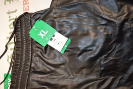 *Hilary Radley Lady’s Black Leather Look Trousers Size: XL