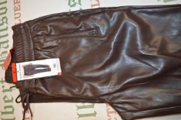 *Hilary Radley Lady’s Chocolate Leather Look Trousers Size: M