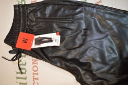 *Hilary Radley Lady’s Black Leather Look Trousers Size: M