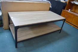 Rustic Wooden Effect Coffee Table with Shelf