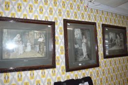 Three Framed Vintage Style Prints