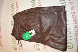 *Hilary Radley Lady’s Chocolate Leather Look Trousers Size: XL