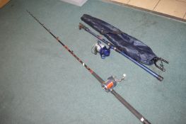 Power Beach Telescopic 212ft Fishing Rod and Reel,