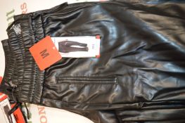 *Hilary Radley Lady’s Black Leather Look Trousers Size: M
