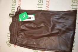 *Hilary Radley Lady’s Chocolate Leather Look Trousers Size: XL