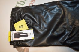 *Hilary Radley Lady’s Black Leather Look Trousers Size: S