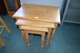 Nest of Three Solid Pine Tables