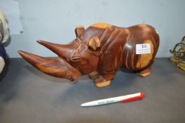 Carved Wooden Rhinoceros