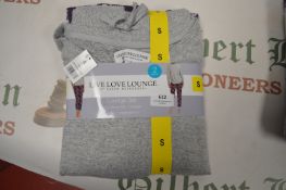 *Live Love Lounge by Karen Neuburger 2pc Long Sleeve Lounge Set in Grey & Lilac Size: S
