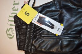 *Hilary Radley Lady’s Black Leather Look Trousers Size: S