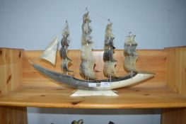 Vintage Model Sailing Ship