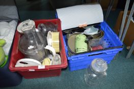 Two Boxes of Kitchenware Including Food Processor