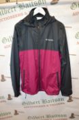 *Columbia Back & Purple Raincoat Size: M
