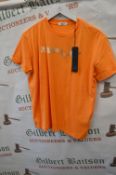 *Replay Off Grid Orange T-Shirt Size: S