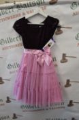 Jona Michele Girl’s Pink & Black Dress Size: 10 years