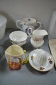 Pottery Items Including Royal Worcester, Royal Albert etc.