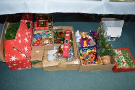 Christmas Decorations, Trees, Crackers, etc.